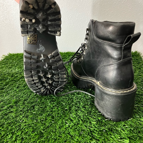 Krush Black Lace-Up Platform Boots - Picture 3 of 6